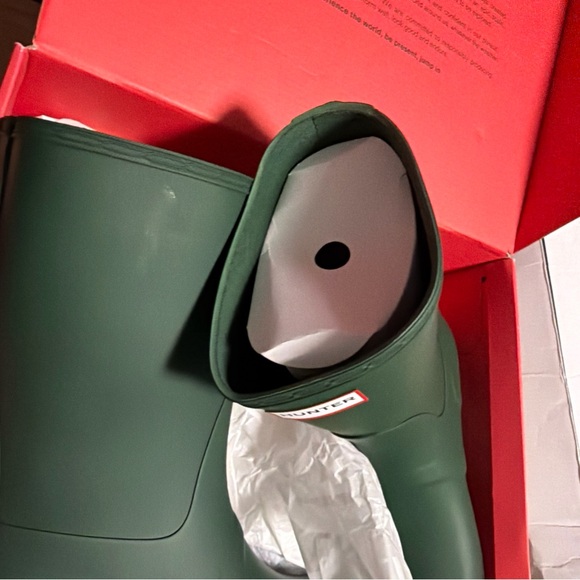 Hunter Original Short Women's Casual Boots, Hunter Green, W9 - Picture 3 of 6